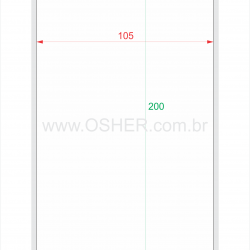 Etiqueta Poliester Branco Brilhante 105  x 200  x 1 