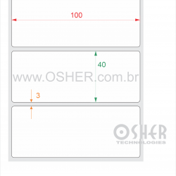 Etiqueta Adesiva Couchê 100  x 40  x 1