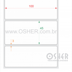 Etiqueta Adesiva Couchê 100  x 45  x 1