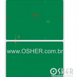 Etiqueta Adesiva Couchê 100  x 70  x 1 Chap Verde