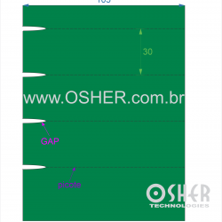 Etiqueta Adesiva Couchê 105  x 30  x 1 GE Sem Divisão Chap Verde