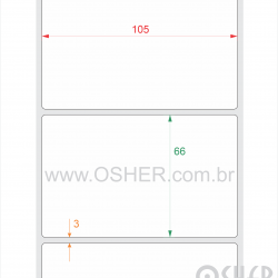 Etiqueta Adesiva Couchê 105  x 66  x 1