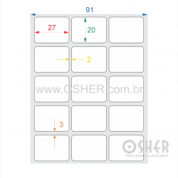 Etiqueta Adesiva Couchê 27  x 20  x 3 ESP2L L091