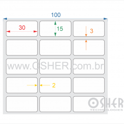 Etiqueta Adesiva Couchê 30  x 15  x 3 ESP2L