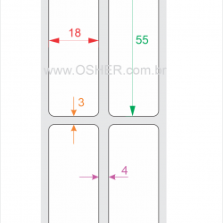 Etiqueta Adesiva Couchê 18  x 55  x 2 ESP4L L045