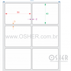 Etiqueta Adesiva Couchê 50  x 40  x 2 ESP2L  L111
