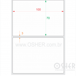 Etiqueta Adesiva Couchê Borr 100  x 70  x 1