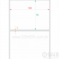 Etiqueta Adesiva Couchê Borr 100  x 75  x 1 L105