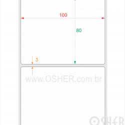 Etiqueta Adesiva Couchê Borr 100  x 80  x 1 L105