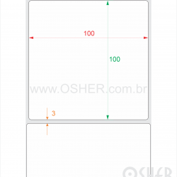 Etiqueta Adesiva Papel Térmico Com Barreira 100  x 100  x 1 L105