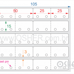 Etiqueta Adesiva BOPP Branco Fosco Acril. 22g Joalheiro Brinco 50  x 15  x 2 (Corpo 25+25X15 4 FPP) L105