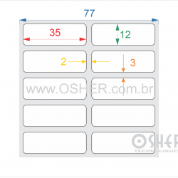 Etiqueta Adesiva Couchê 35  x 12  x 2 ESP3L