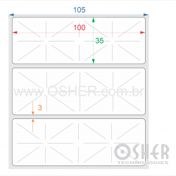 Etiqueta Adesiva Couchê Borr 100  x 35  x 1 Lacre
