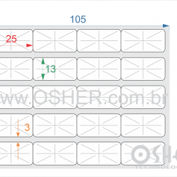 Etiqueta Adesiva Couchê Borr 25  x 13  x 4 Geminada Lacre