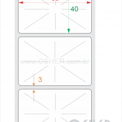 Etiqueta Adesiva Couchê Borr 60  x 40  x 1 Lacre L066