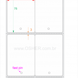 Tag Couchê Adesivo 50  x 75  x 2 FPP CLS ESP3H Geminada