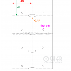 Tag Couchê Contracolado BOPP Sem Adesivo 40  x 35   x 2 FPP GC Sem Divisão SLS L080