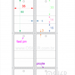 Tag Duplo Uso Couchê 35  x 60  x 2 FPU Meio Corte 30+14+16H Picote ESP5L Picote ESP3H CLS L083