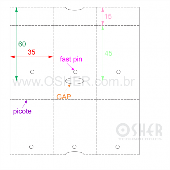 Tag Sem Adesivo Couchê 170g L2  35  x 60  x 3 FPP GC Picote 45+15H