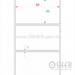 Etiqueta Adesiva Couchê 80  x 45  x 1 L085