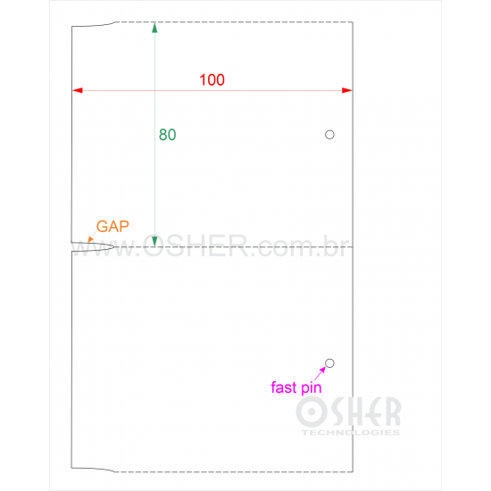 Tag Synt Paper Sem Adesivo 200 Microns 100  x 80  x 1 FPLD GE