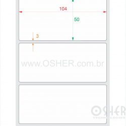 Etiqueta Adesiva Papel Térmico Com Barreira 104  x 50  x 1 
