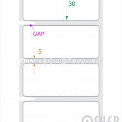 Etiqueta BOPP Transparente Liner Grosso 70  x 30  x 1 GE ESP5H 