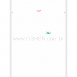 Etiqueta Poliester Cromo Fosco 105  x 200  x 1 