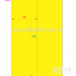 Etiqueta Sem Adesivo Couchê 170g L2 50  x 160  x 2 GE Sem Divisão Chap Amarelo