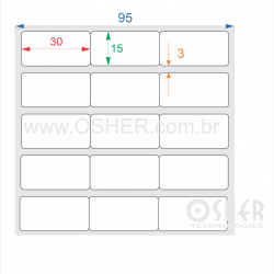 Etiqueta Adesiva Couchê 30  x 15  x 3 Geminada L095