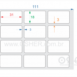Etiqueta Adesiva Couchê 31  x 18  x 3 ESP3L