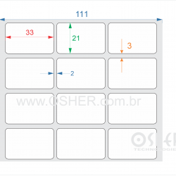 Etiqueta Adesiva Couchê 33  x 21  x 3 ESP2L