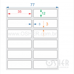 Etiqueta Adesiva Couchê 35  x 12  x 2 ESP3L