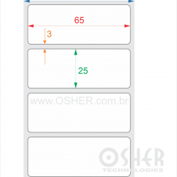 Etiqueta Adesiva Couchê 65  x 25  x 1 L070