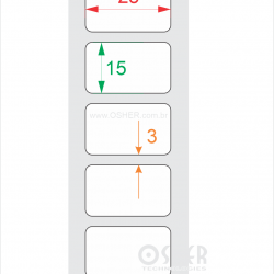 Etiqueta VOID Branco Brilhante 25  x 15  x 1 
