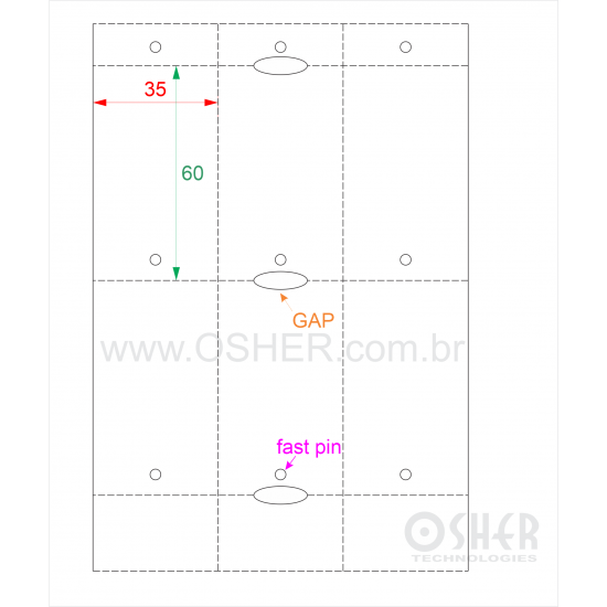 Tag Couchê Adesivo 35  x 60  x 3 FPP GC SLS