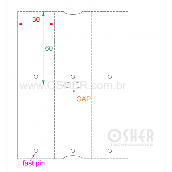 Tag Sem Adesivo Couchê 170g L2  30  x 60  x 3 FPP GC Sem Divisão