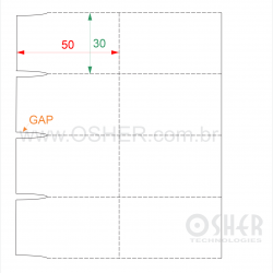 Tag Synt Paper Sem Adesivo 80 Microns 50  x 30  x 2 Sem Divisão GE