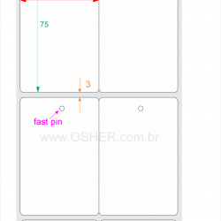 Tag Couchê Adesivo 50  x 75  x 2 FPU CLS ESP3H Geminada