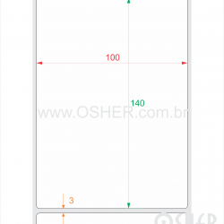 Etiqueta BOPP Branco Fosco 100  x 140  x 1 L105
