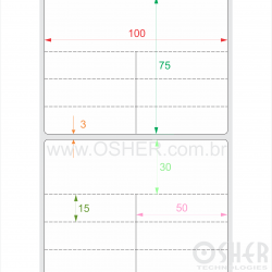 Etiqueta BOPP Branco Fosco 100  x 75  x 1 (Corte Especial 100 x 30 x 1 e 50 x 15 x 6) Picote L105