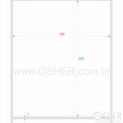 Etiqueta BOPP Branco Fosco VT Borr 168  x 200  x 1 L175