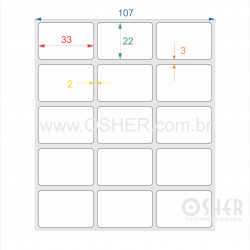Etiqueta Adesiva Couchê 33  x 22  x 3 ESP2L L107