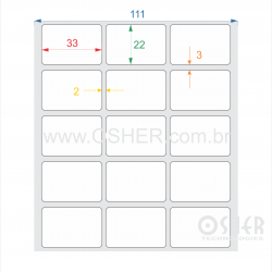 Etiqueta Adesiva Couchê 33  x 22  x 3 ESP2L