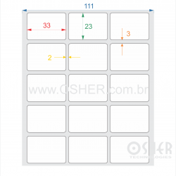 Etiqueta Adesiva Couchê 33  x 23  x 3 ESP2L