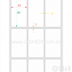 Etiqueta Adesiva Couchê 33  x 60  x 3 ESP2L