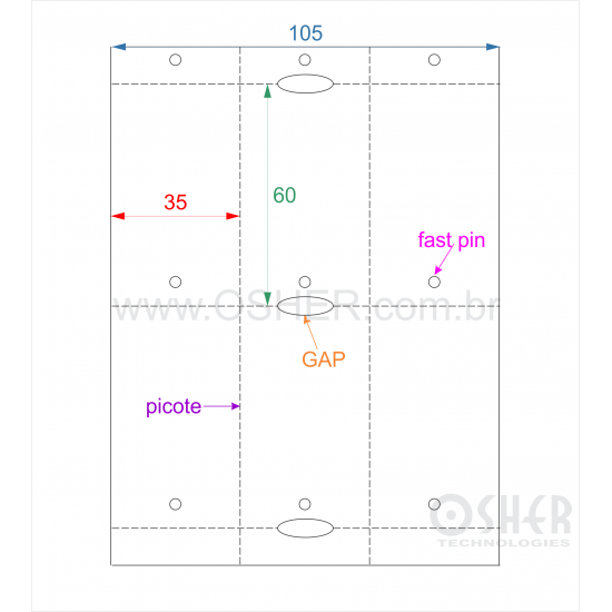 Tag Couchê Contracolado BOPP Sem Adesivo Couchê 180g 35  x 60   x 3 FPP GC SLS
