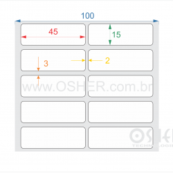 Etiqueta Adesiva Couchê 45  x 15  x 2 ESP2L
