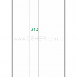 Etiqueta BOPP Branco Brilhante 50  x 240  x 2 Geminada 