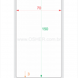 Etiqueta BOPP Branco Fosco 70  x 150  x 1
